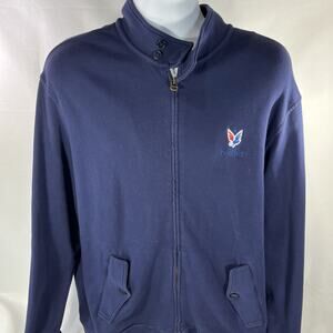 VTG POLO GOLF RALPH LAUREN FOLDS OF HONOR JACKET FULL ZIP MENS XL NAVY BLUE